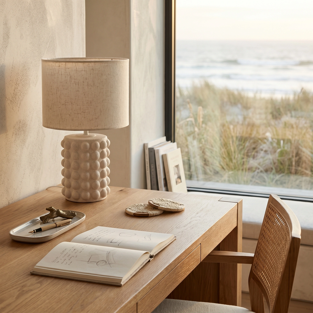 Lámpara de mesa natural Ø25x38cm  E27 - OPLS0049