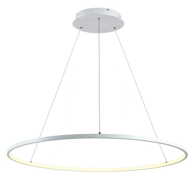 Lámpara colgante aluminio blanco aro Ø 120 cm LED 78W - OYLC0013