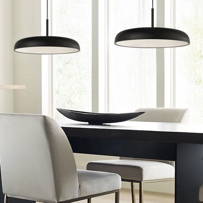 Lámpara colgante metal negro difusor policarbonato Ø60 cm LED 50W - OYLC0014