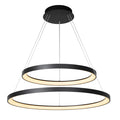 Lámpara colgante negro doble aro Ø75x Ø56  cm LED 92W - OYLC0018