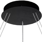 Lámpara colgante negro doble aro Ø75x Ø56  cm LED 92W - OYLC0018