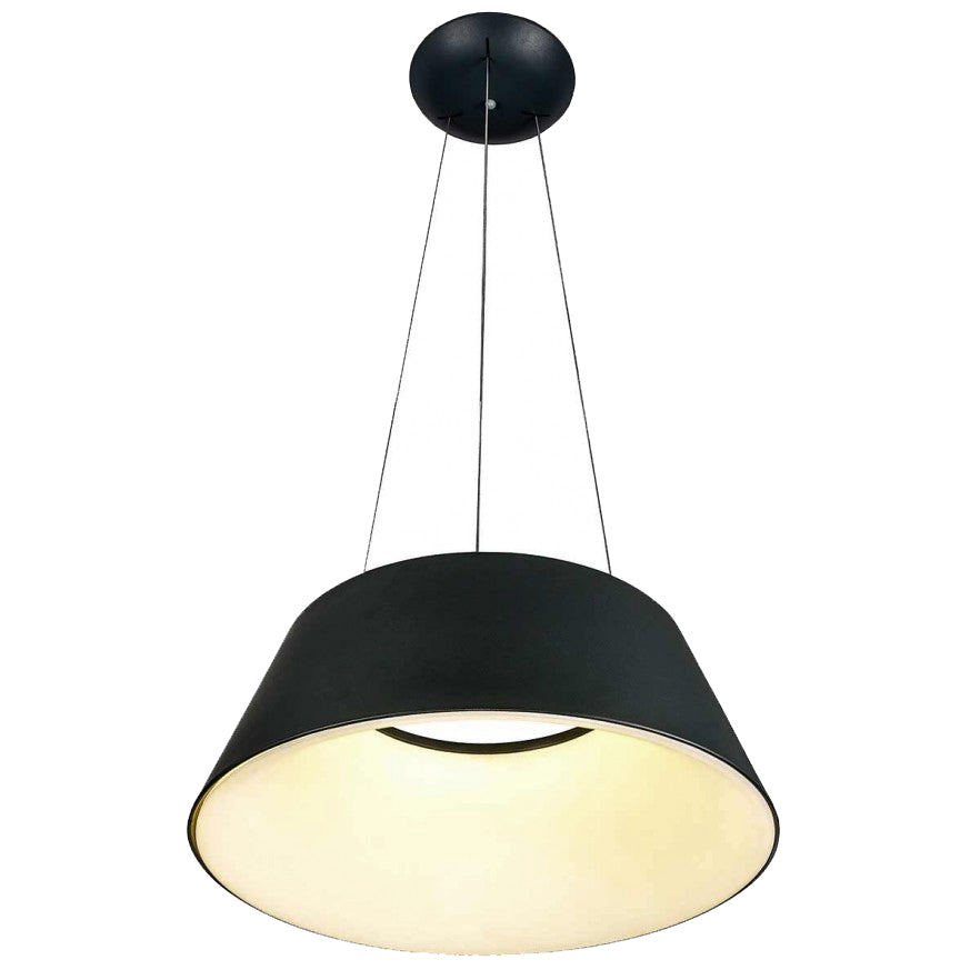 Lámpara colgante resina negro difusor policarbonato dim Ø 45 cm LED 40W - OYLC0020