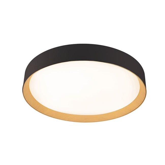 Plafón aluminio negro difusor acrílico Ø40 cm LED 30W - OYPL0020