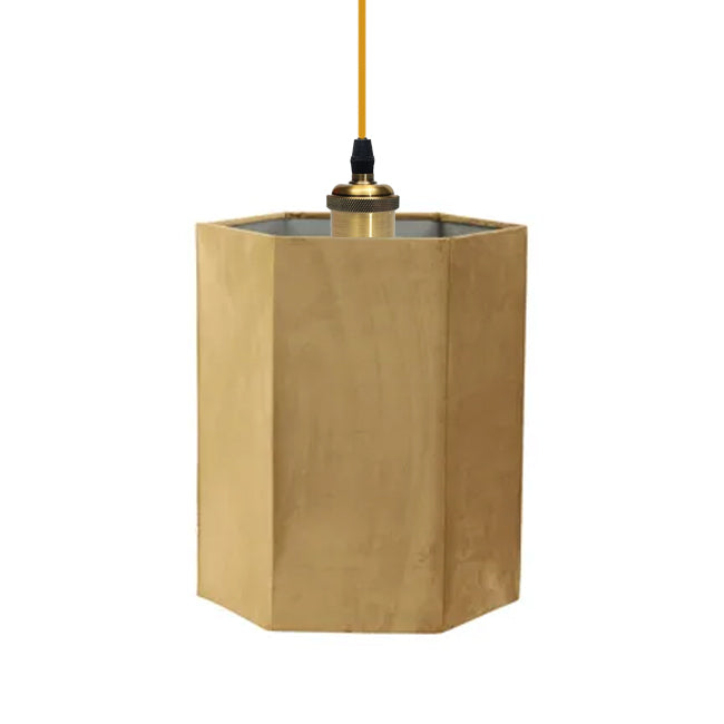 Lampara colgante textil café Ø20x26 cm - LLPA0010