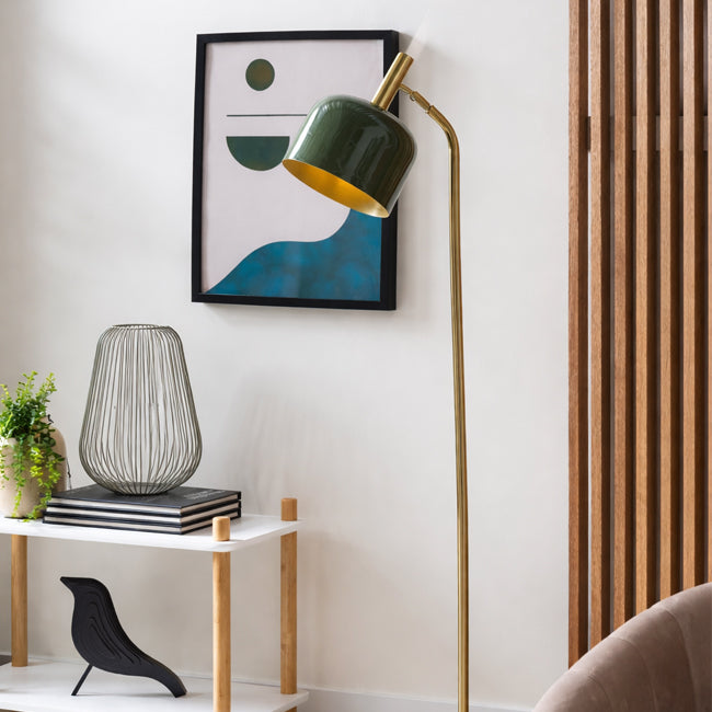 Lámpara de pie metal verde olivo Ø28x164 cm  E14- PGLP0009