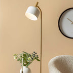 Lámpara de pie metal blanco Ø28x164 cm  E14 - PGLP0011