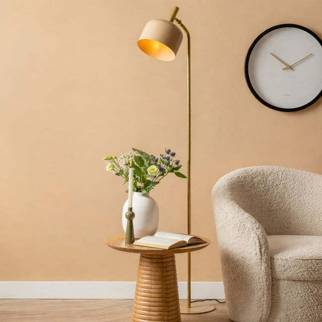 Lámpara de pie metal beige Ø28x164 cm  E14 - PGLP0012