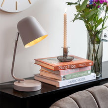Cargar imagen en el visor de la galería, Lámpara sobremesa metal gris cálido Ø15x38,5 cm E27 - PGLS0030
