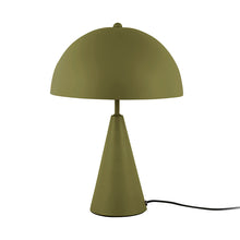 Cargar imagen en el visor de la galería, Lámpara sobremesa metal verde musgo Ø25x35 cm E14 - PGLS0037
