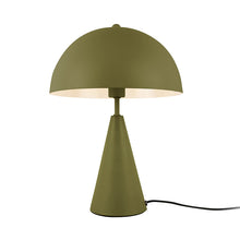 Cargar imagen en el visor de la galería, Lámpara sobremesa metal verde musgo Ø25x35 cm E14 - PGLS0037
