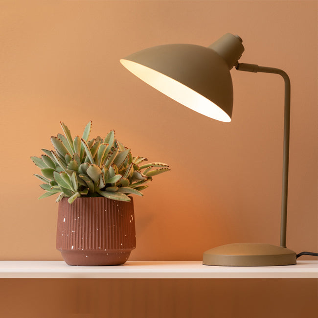 Lámpara sobremesa metal verde musgo 49 cm E14 - PGLS0040
