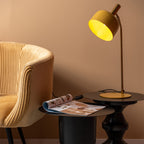 Lámpara sobremesa metal amarillo miel dorado 9.5x56 cm E14 - PGLS0041