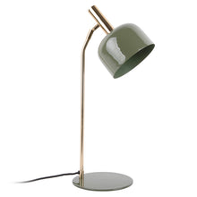 Cargar imagen en el visor de la galería, Lámpara sobremesa metal verde olivo dorado Ø19.5x56 cm E14 - PGLS0042
