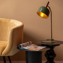 Cargar imagen en el visor de la galería, Lámpara sobremesa metal verde olivo dorado Ø19.5x56 cm E14 - PGLS0042
