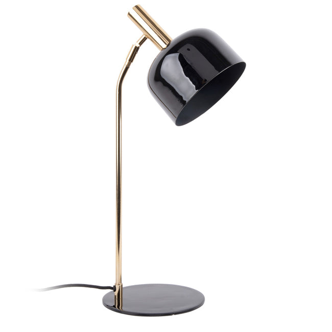 Lámpara sobremesa metal negro brillante dorado  Ø19,5x56 cm E14- PGLS0044