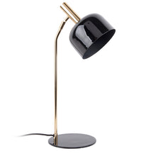 Cargar imagen en el visor de la galería, Lámpara sobremesa metal negro brillante dorado  Ø19,5x56 cm E14- PGLS0044
