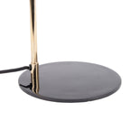 Lámpara sobremesa metal negro brillante dorado  Ø19,5x56 cm E14- PGLS0044