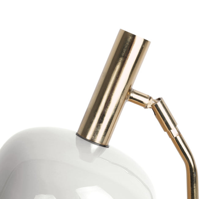 Lámpara sobremesa metal blanco dorado Ø19.5x56 cm E14 - PGLS0045