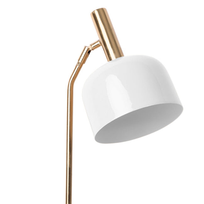 Lámpara sobremesa metal blanco dorado Ø19.5x56 cm E14 - PGLS0045