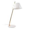 Lámpara sobremesa metal mármol dorado blanco Ø16x53 cm E14 - PGLS0050