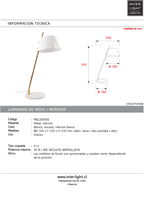 Lámpara sobremesa metal mármol dorado blanco Ø16x53 cm E14 - PGLS0050