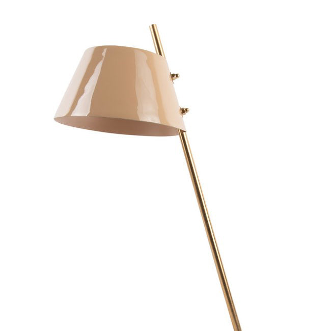 Lámpara sobremesa metal caramelo dorado mármol blanco  Ø16x53 cm E14 - PGLS0051