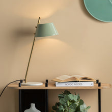 Cargar imagen en el visor de la galería, Lámpara sobremesa metal verde olivo dorado mármol blanco  Ø16x53 cm E14 - PGLS0052
