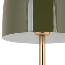 Cargar imagen en el visor de la galería, Lámpara sobremesa metal verde olivo dorado mármol blanco  Ø20x50 cm E14 - PGLS0056
