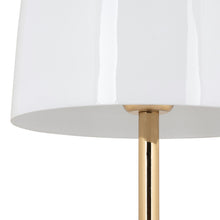 Cargar imagen en el visor de la galería, Lámpara sobremesa metal blanco dorado mármol blanco  Ø20x50 cm E14  - PGLS0058
