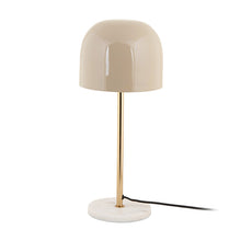 Cargar imagen en el visor de la galería, Lámpara sobremesa metal beige mármol blanco Ø20x50 cm E14 - PGLS0059
