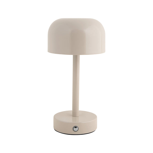 Lámpara sobremesa metal recargable beige Ø12,5x24,5 cm LED - PGLS0060
