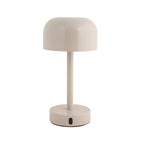 Lámpara sobremesa metal recargable beige Ø12,5x24,5 cm LED - PGLS0060