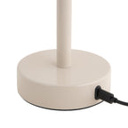Lámpara sobremesa metal recargable beige Ø12,5x24,5 cm LED - PGLS0060