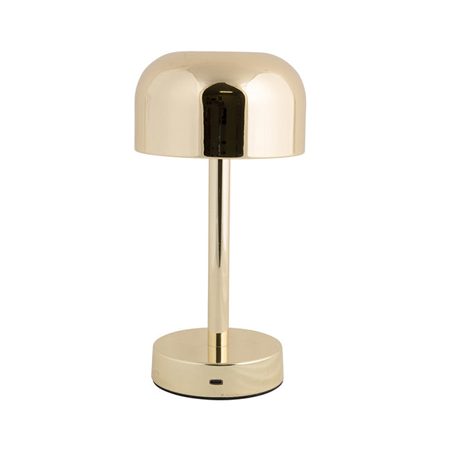 Lámpara sobremesa metal recargable dorado Ø12,5x24,5 cm LED - PGLS0061