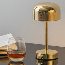 Cargar imagen en el visor de la galería, Lámpara sobremesa metal recargable dorado Ø12,5x24,5 cm LED - PGLS0061
