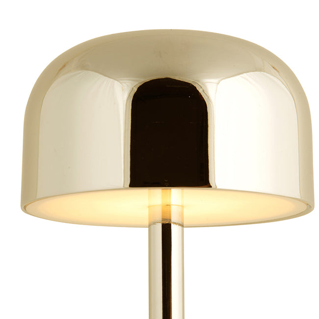 Lámpara sobremesa metal recargable dorado Ø12,5x24,5 cm LED - PGLS0061