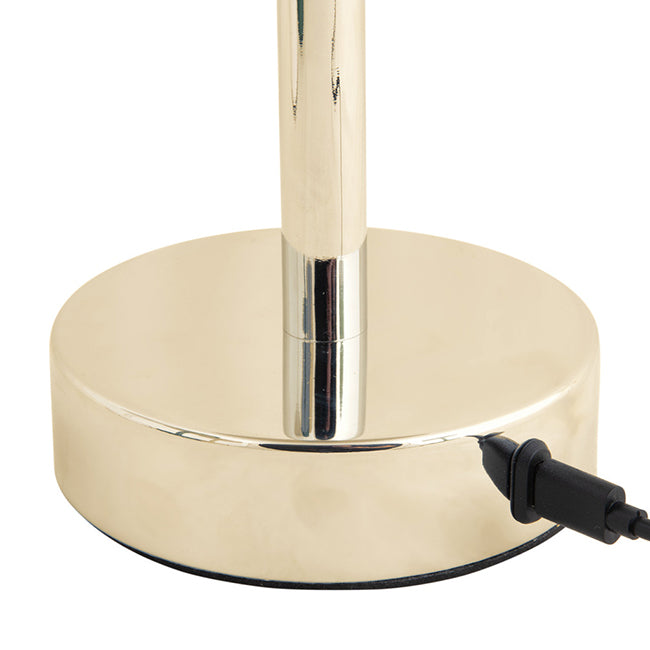 Lámpara sobremesa metal recargable dorado Ø12,5x24,5 cm LED - PGLS0061
