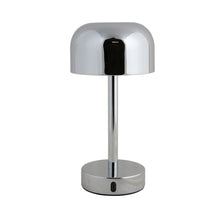 Cargar imagen en el visor de la galería, Lámpara sobremesa metal recargable cromo Ø12,5x24,5cm LED - PGLS0062
