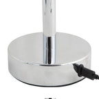 Lámpara sobremesa metal recargable cromo Ø12,5x24,5cm LED - PGLS0062