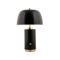Lámpara sobremesa metal  recargable negro Ø18x30 cm 2W LED - PGLS0064