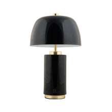 Cargar imagen en el visor de la galería, Lámpara sobremesa metal  recargable negro Ø18x30 cm 2W LED - PGLS0064
