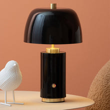 Cargar imagen en el visor de la galería, Lámpara sobremesa metal  recargable negro Ø18x30 cm 2W LED - PGLS0064
