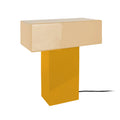 Lámpara sobremesa metral ocre  amarillo suave 32x35cm E27 - PGLS0070