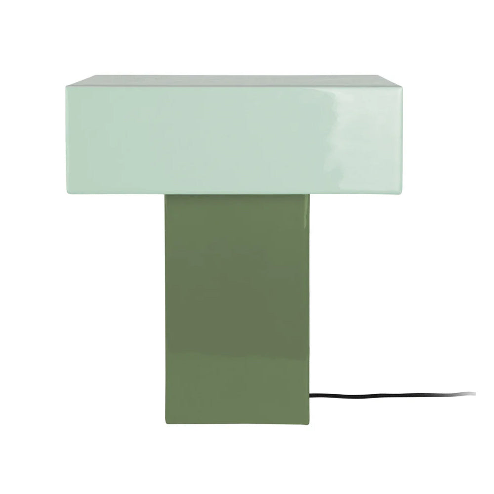 Lámpara sobremesa metal verde jungla y grisáceo 32x35 cm E27 - PGLS0071