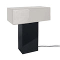 Lámpara sobremesa metal negro y grisáceo 35x35 cm E14 - PGLS0072