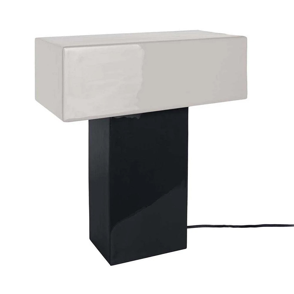 Lámpara sobremesa metal negro y grisáceo 35x35 cm E14 - PGLS0072