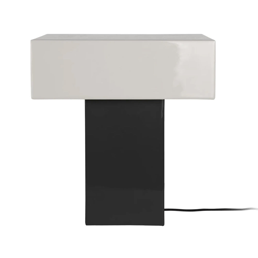Lámpara sobremesa metal negro y grisáceo 35x35 cm E14 - PGLS0072