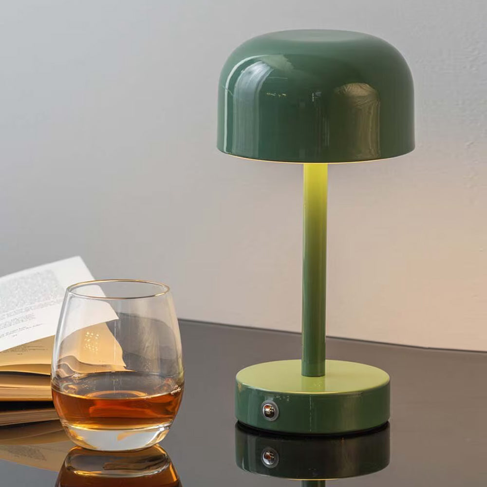 Lámpara sobremesa metal recargable verde 24,5 cm LED- PGLS0077