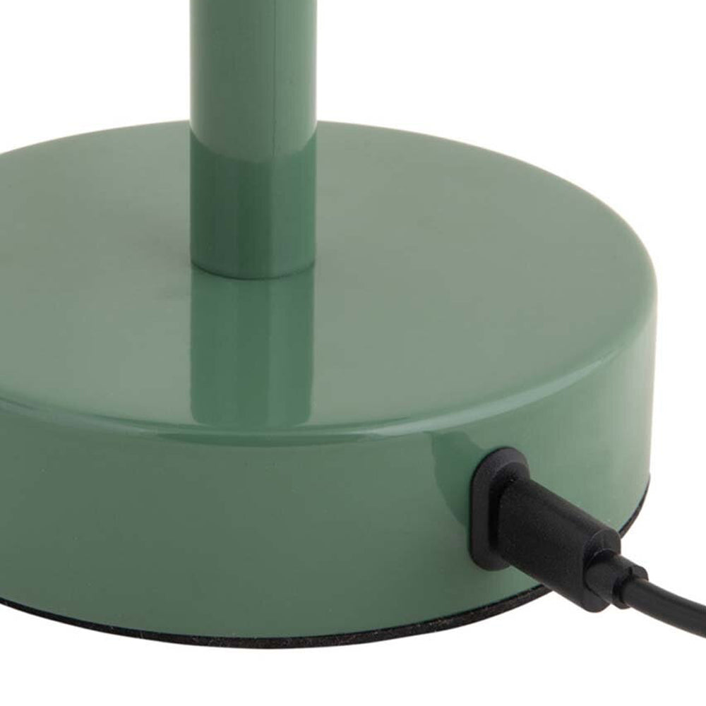 Lámpara sobremesa metal recargable verde 24,5 cm LED- PGLS0077