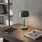 Lámpara sobremesa metal recargable verde 24,5 cm LED- PGLS0077
